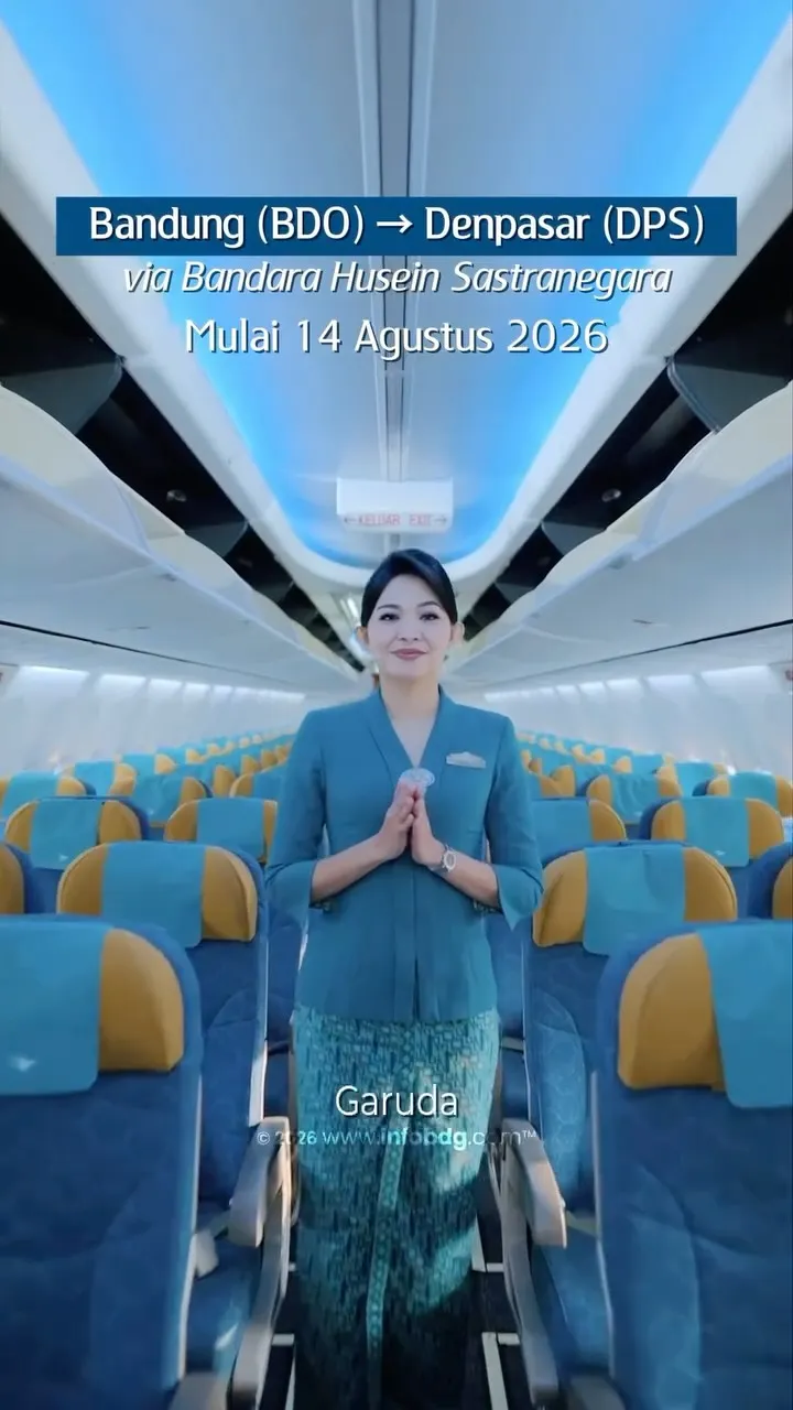 Sampul reel Bandung ke Denpasar Terbang Langsung bersama Garuda Indonesia